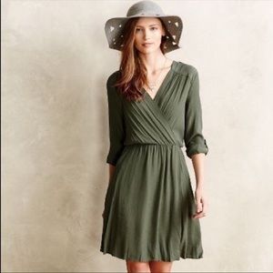 Army green Anthropologie dresss